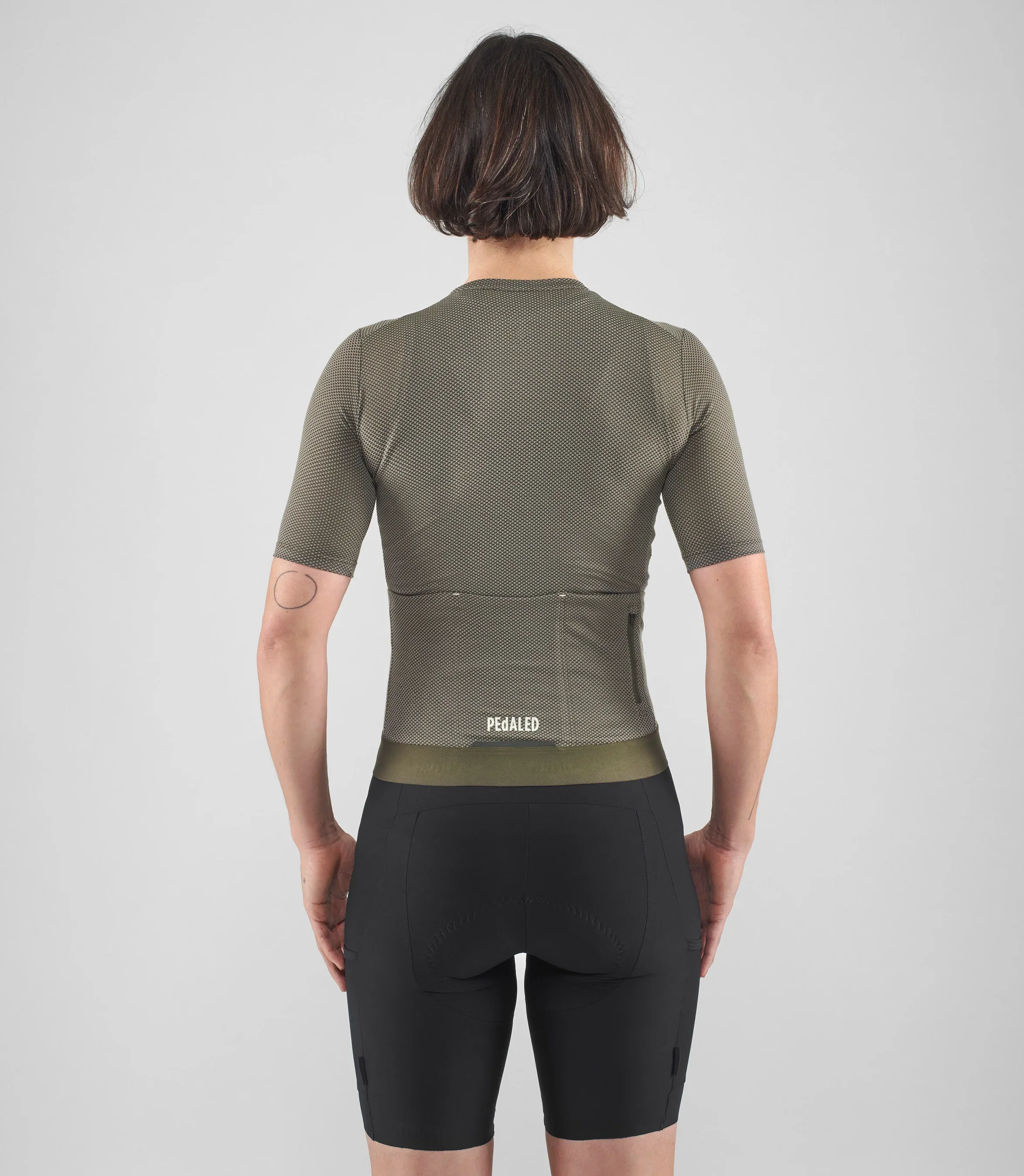PEDALED Odyssey Delta Cycling Women Jersey - Military Green - Image 2