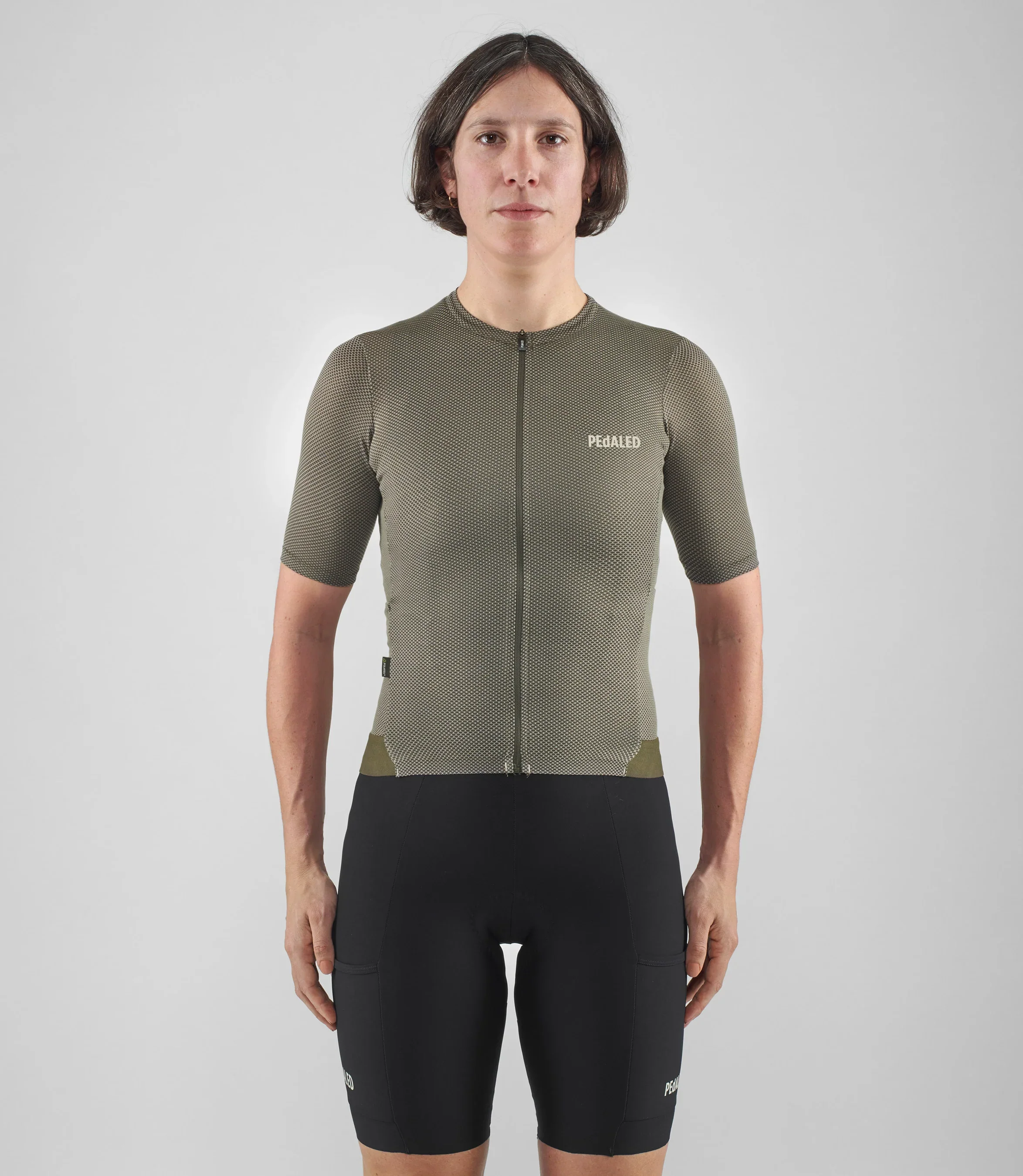 PEDALED Odyssey Delta Cycling Women Jersey - Military Green - Image 4