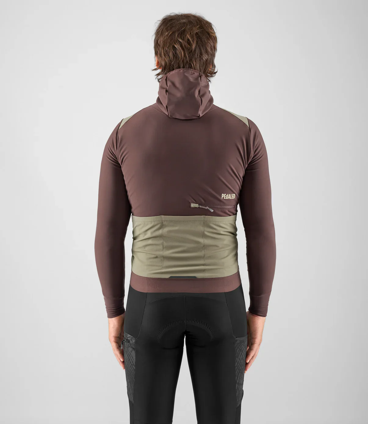PEDALED Odyssey Hooded Long Sleeve Jersey - Brown - Image 4