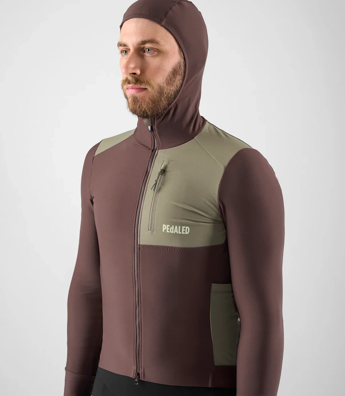 PEDALED Odyssey Hooded Long Sleeve Jersey - Brown - Image 6