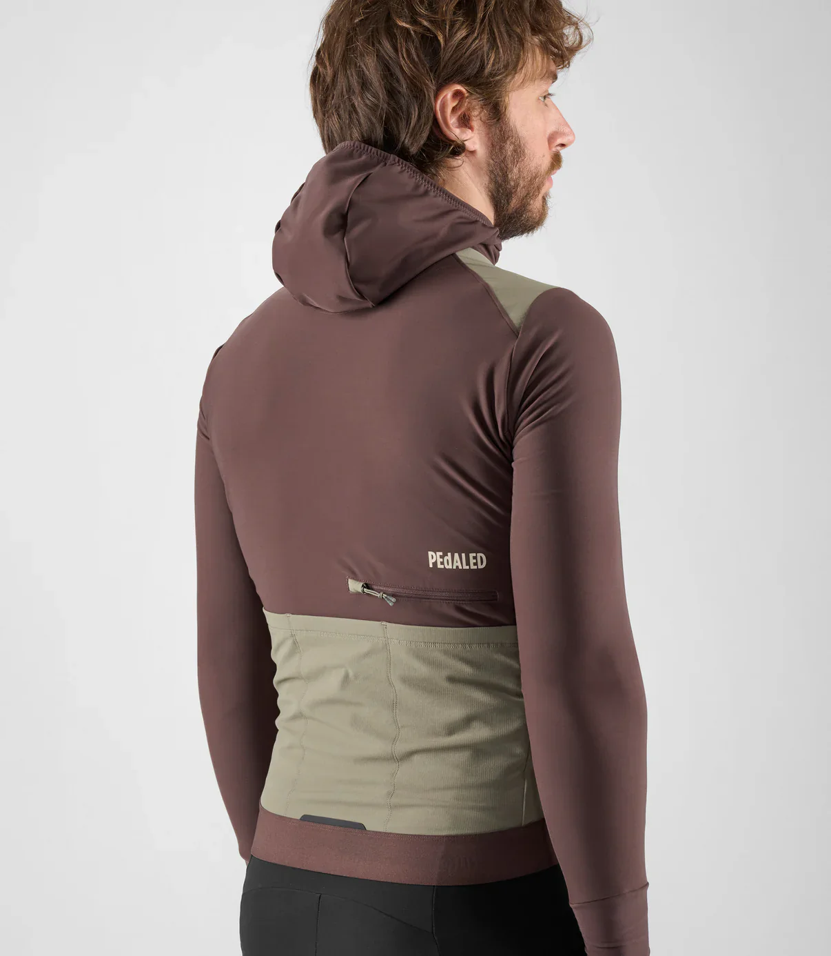 PEDALED Odyssey Hooded Long Sleeve Jersey - Brown - Image 7