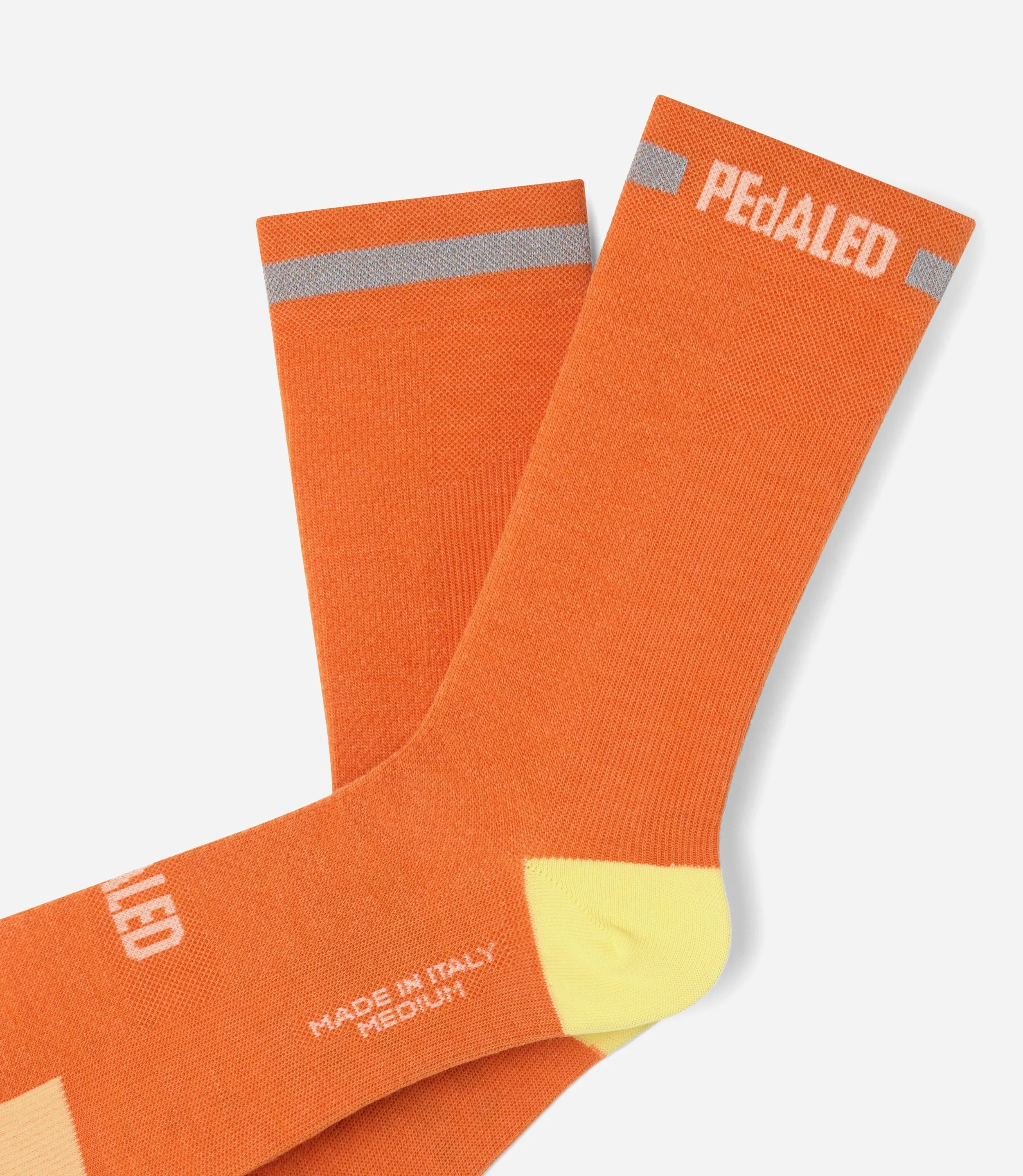 PEDALED Odyssey Merino Reflective Socks - Orange - Image 2