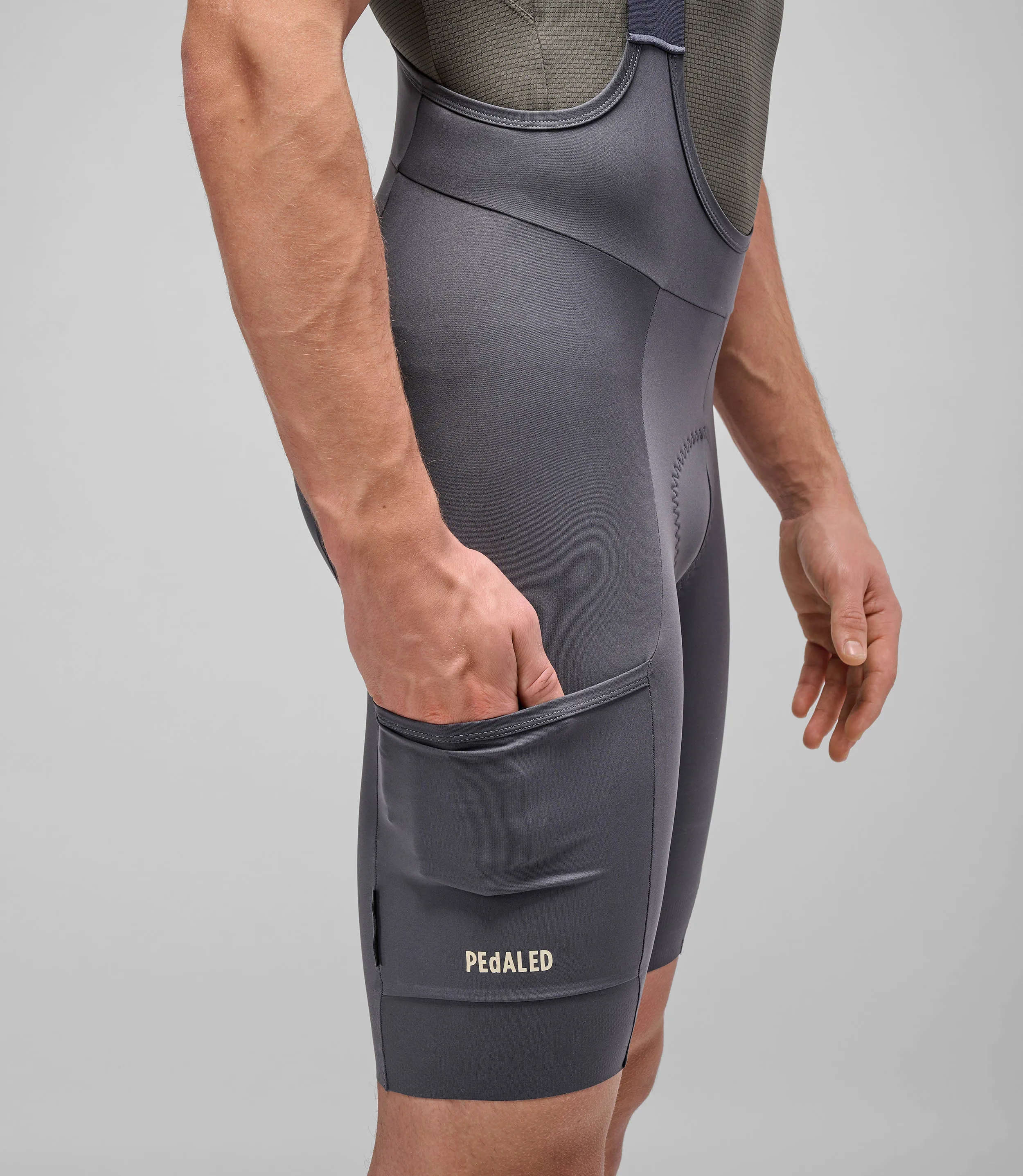 PEDALED Odyssey Training Bib Shorts - Grey - Image 10