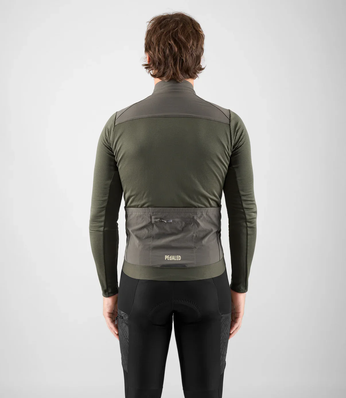 PEDALED Odyssey Windblock Merino Jersey - Grey Ink - Image 4