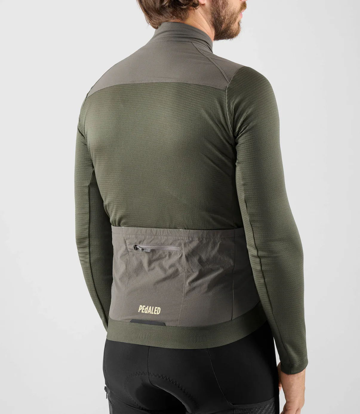 PEDALED Odyssey Windblock Merino Jersey - Grey Ink - Image 6
