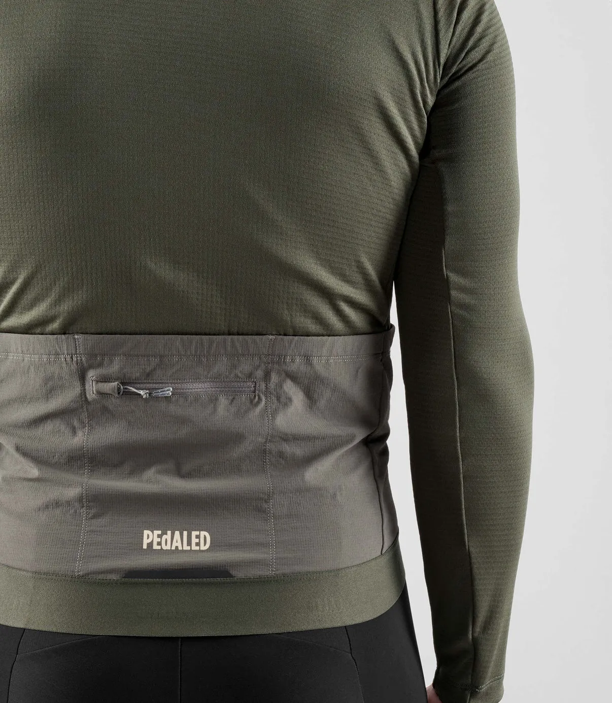 PEDALED Odyssey Windblock Merino Jersey - Grey Ink - Image 7