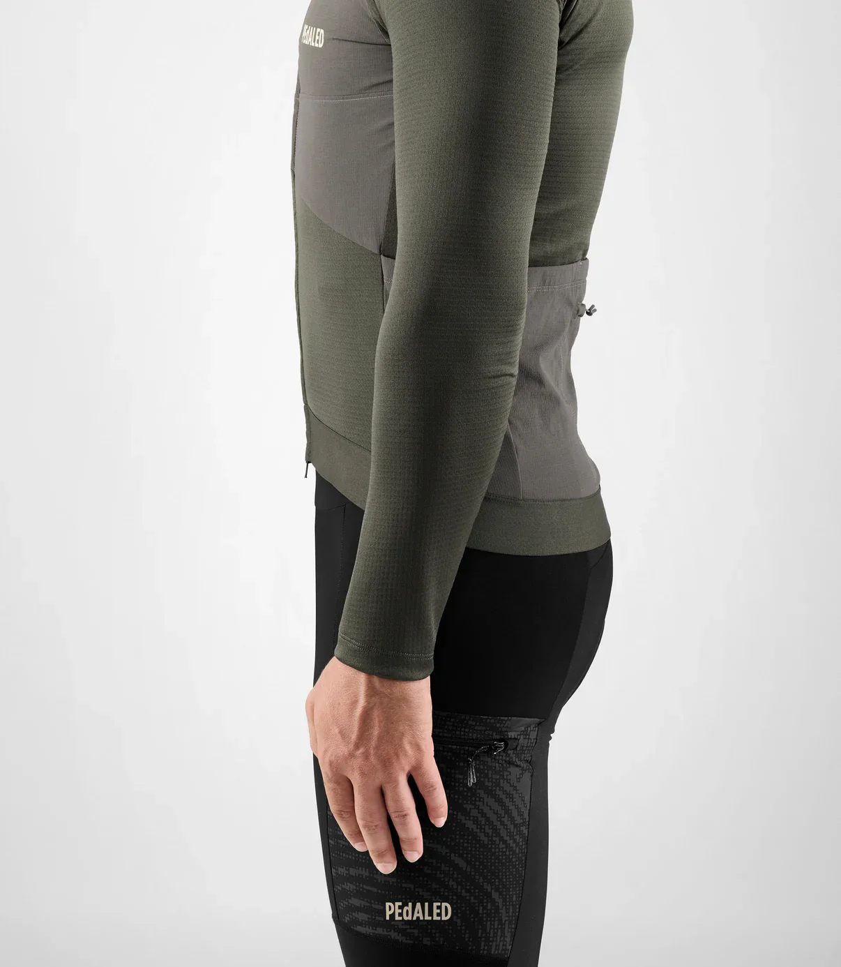 PEDALED Odyssey Windblock Merino Jersey - Grey Ink - Image 8