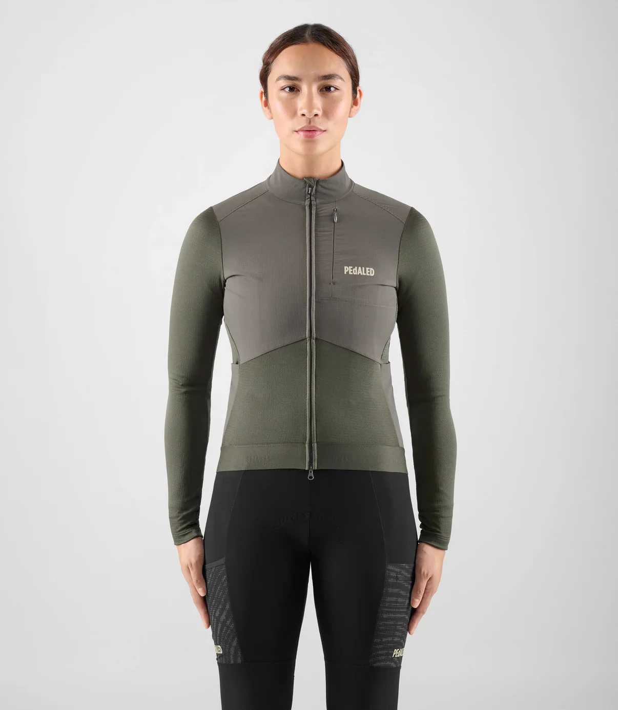 PEDALED Odyssey Windblock Merino Women Jersey - Grey Ink - Image 3
