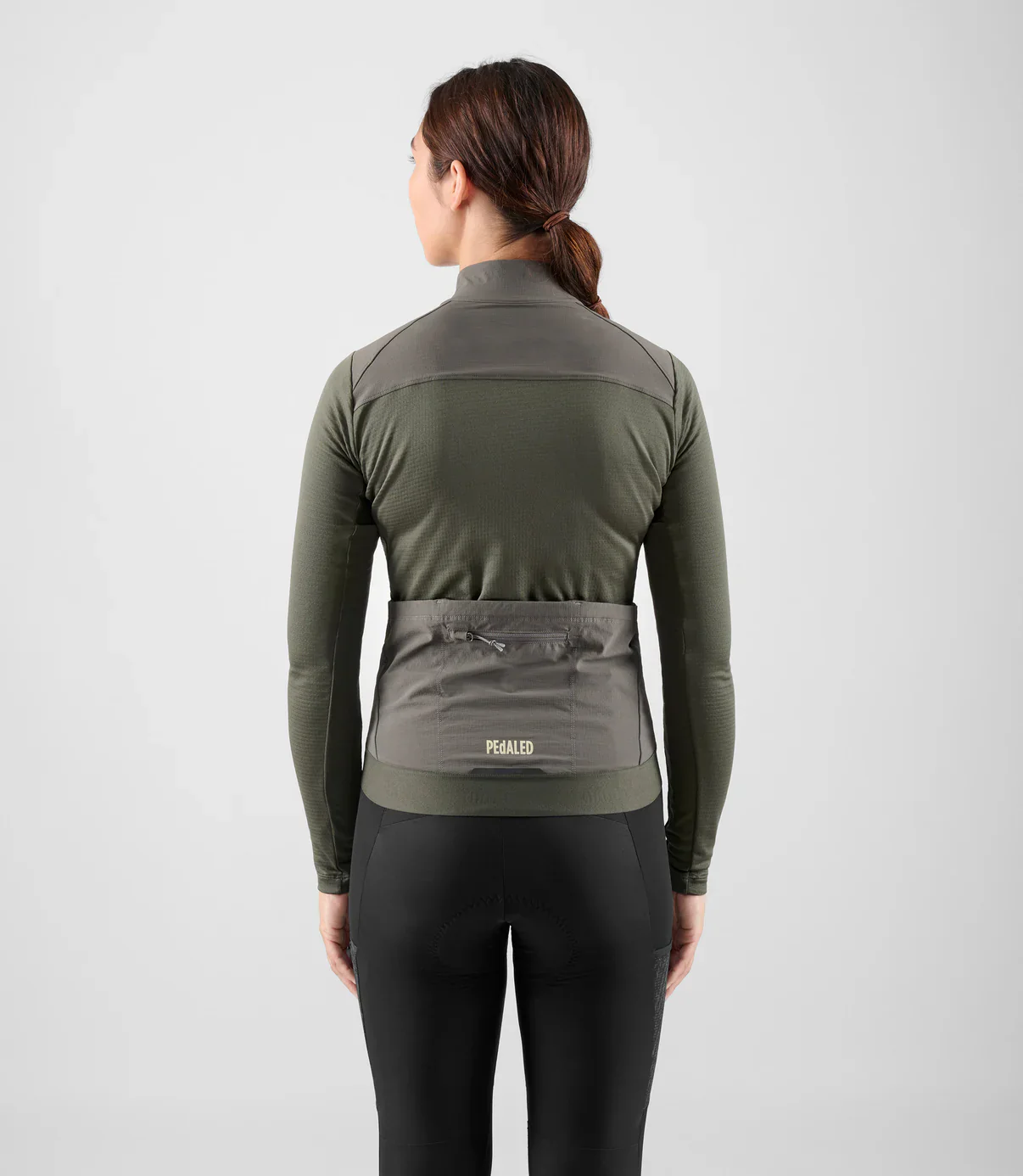 PEDALED Odyssey Windblock Merino Women Jersey - Grey Ink - Image 4