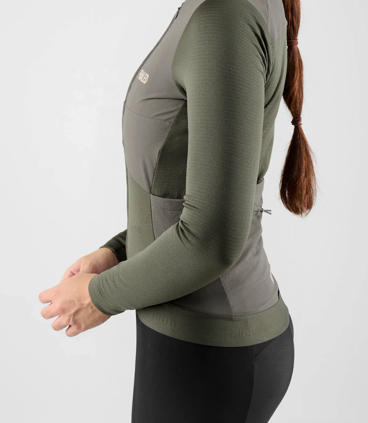 PEDALED Odyssey Windblock Merino Women Jersey - Grey Ink - Image 5