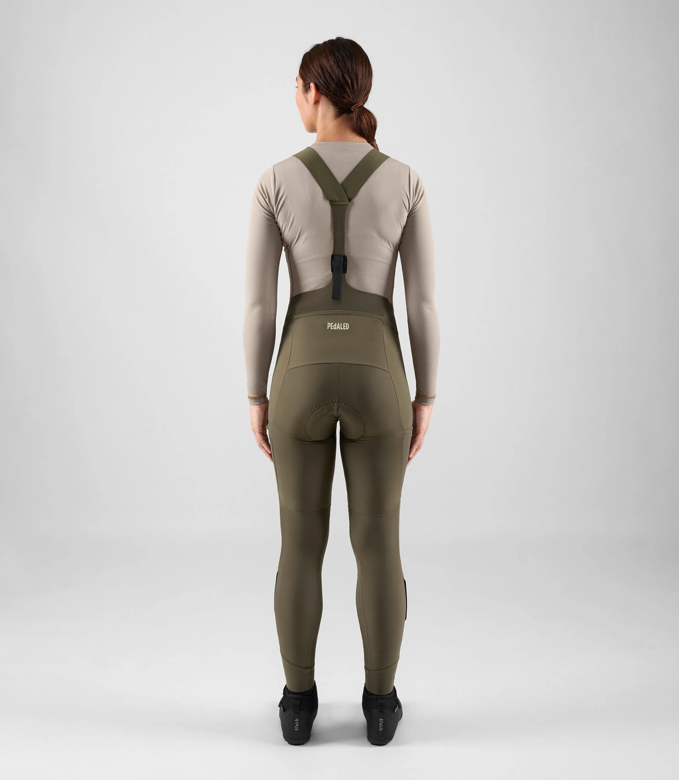 PEDALED Odyssey Women Bib Tight - Military Green - Image 4