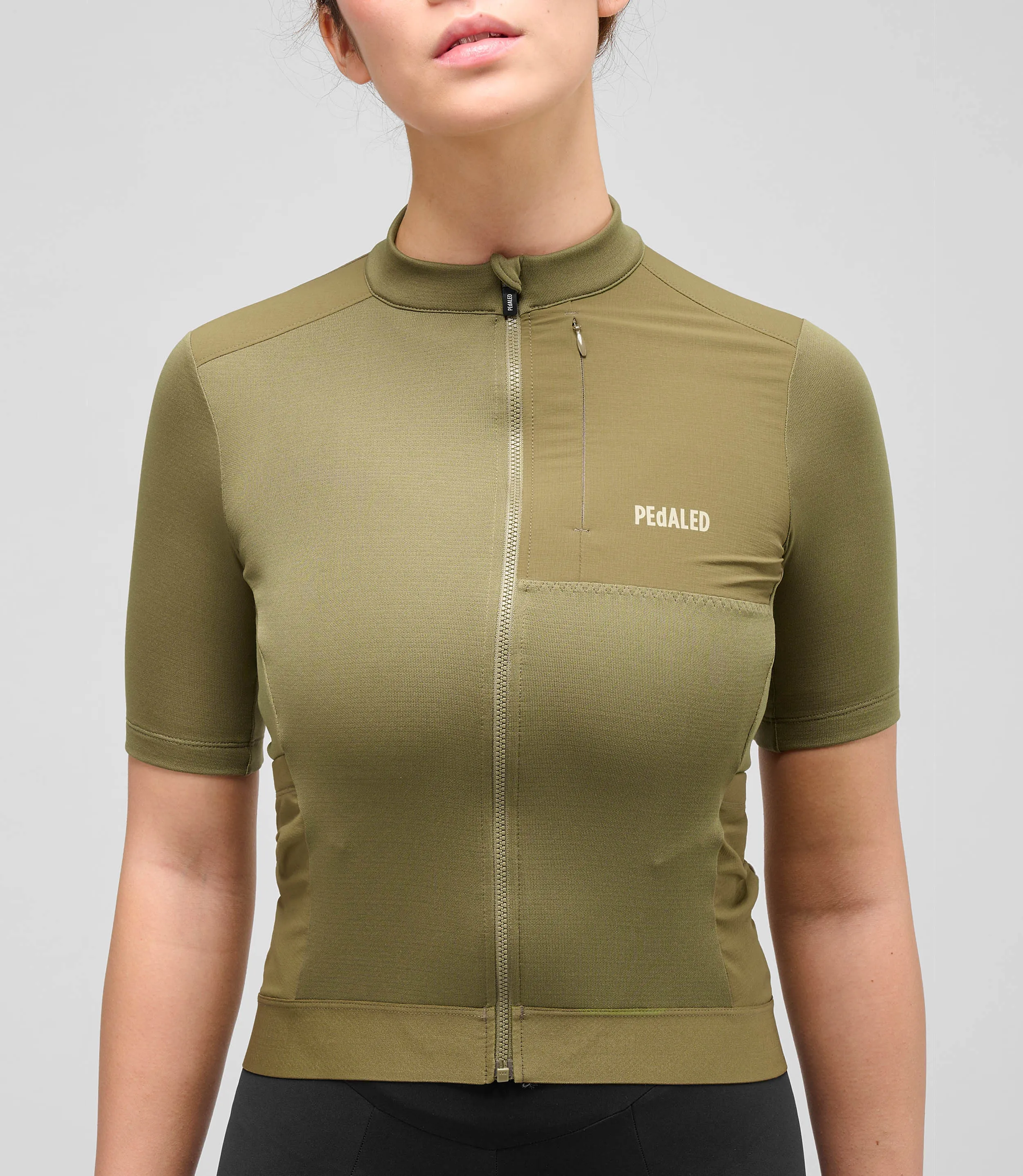 PEDALED Odyssey Merino Women Jersey - Military Green - Image 5