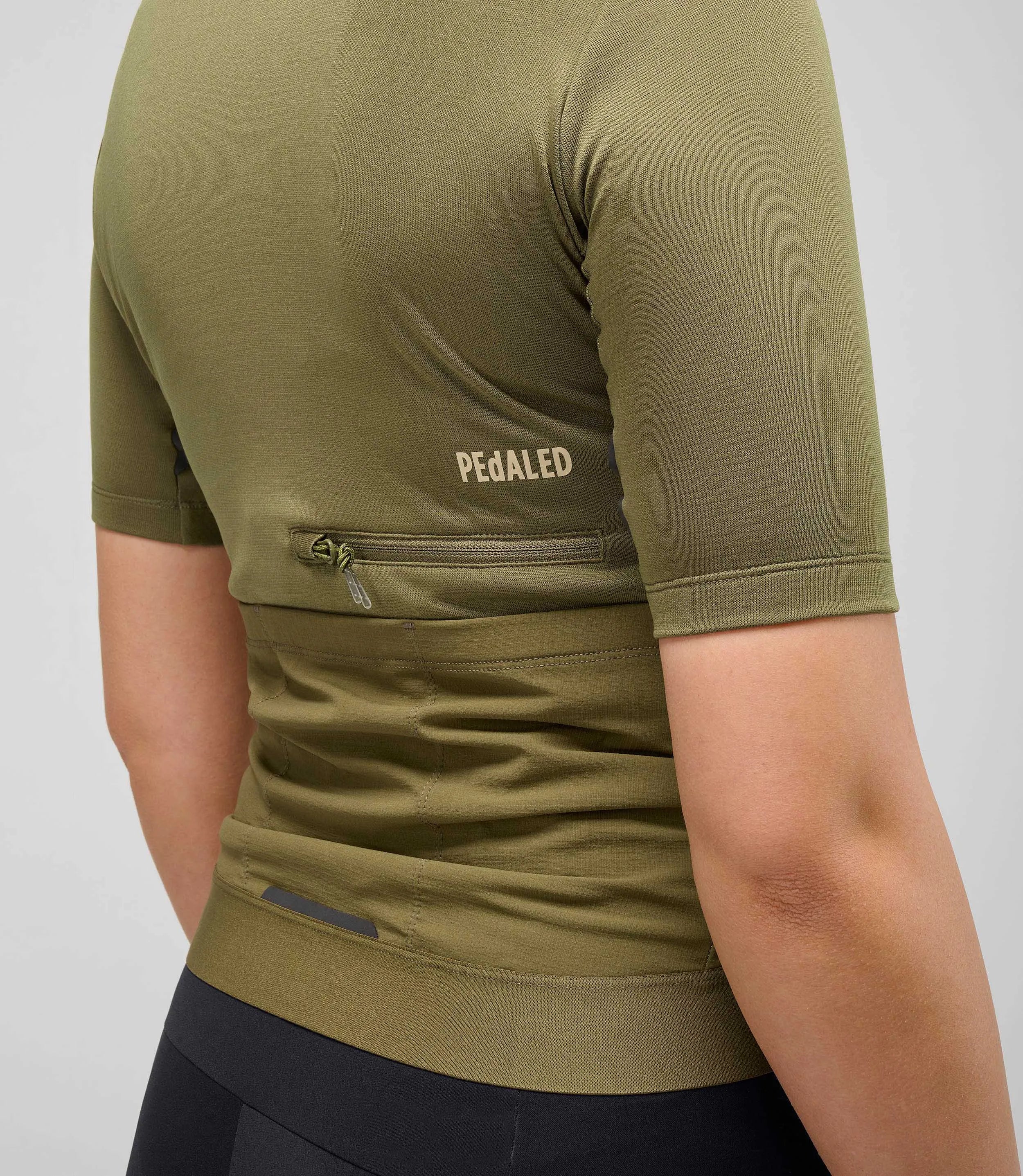 PEDALED Odyssey Merino Women Jersey - Military Green - Image 8