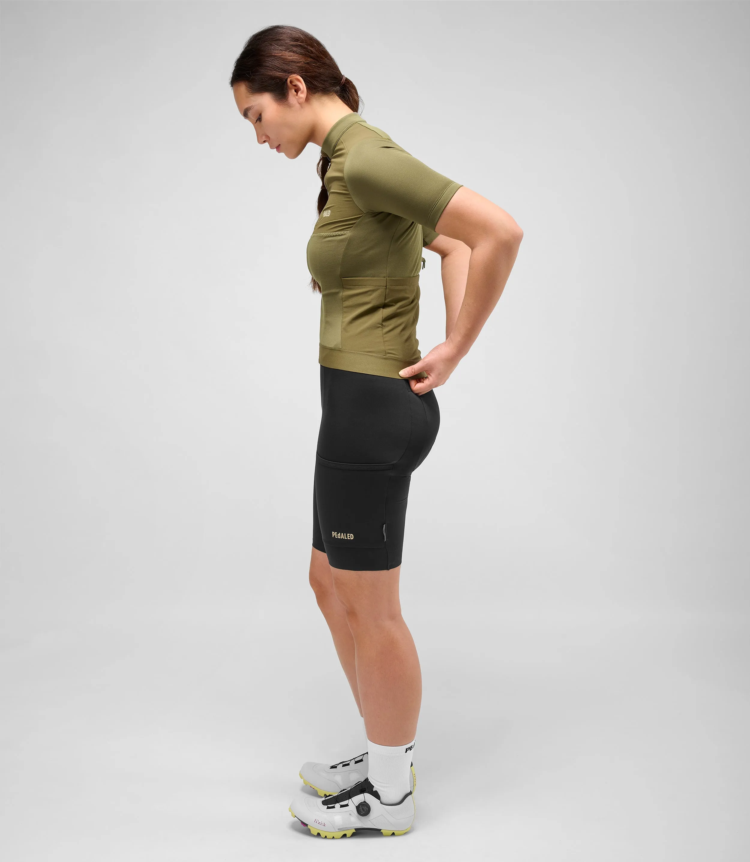 PEDALED Odyssey Merino Women Jersey - Military Green - Image 9