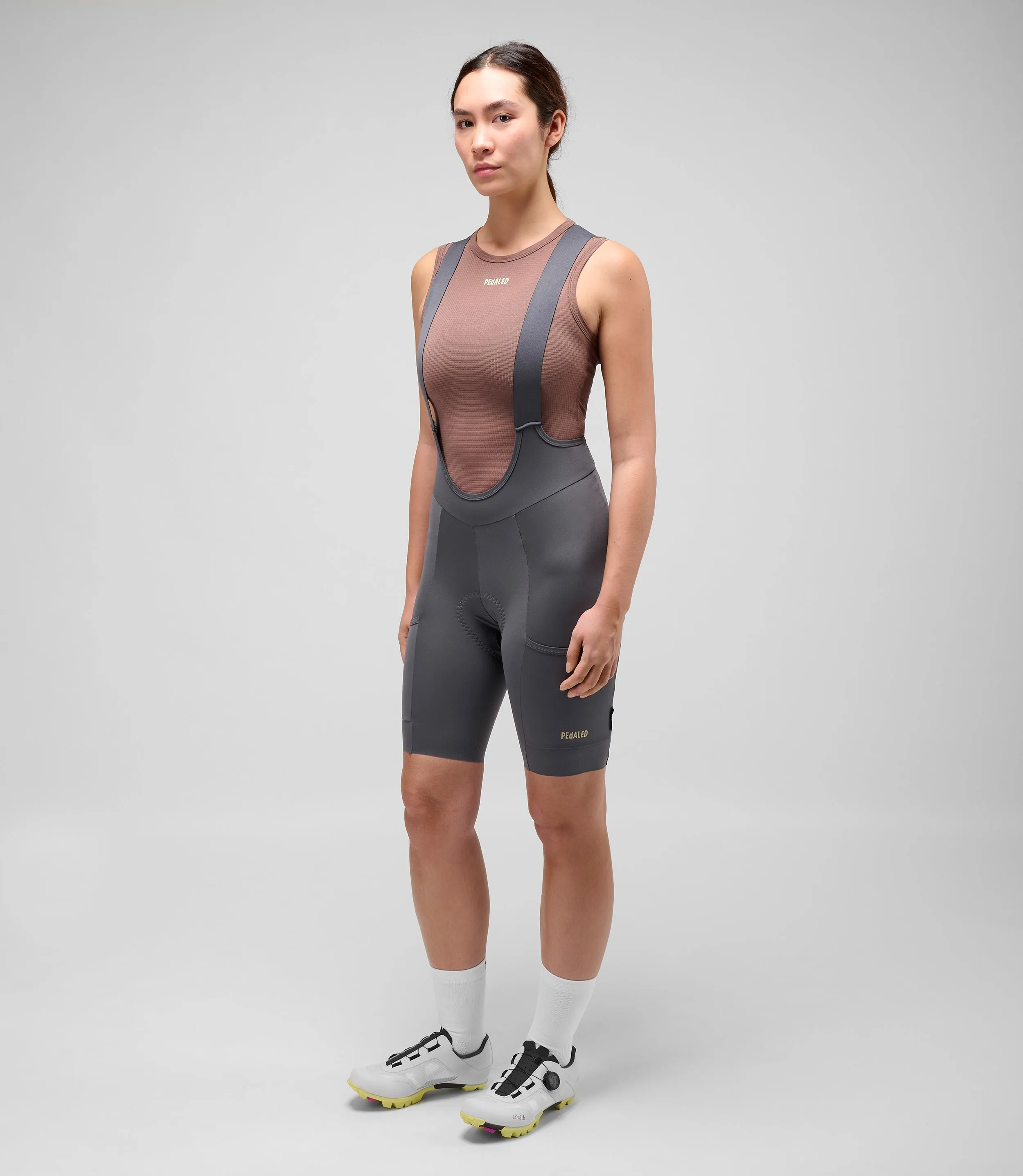 PEDALED Odyssey Training Women Bib Shorts - Grey - Image 10