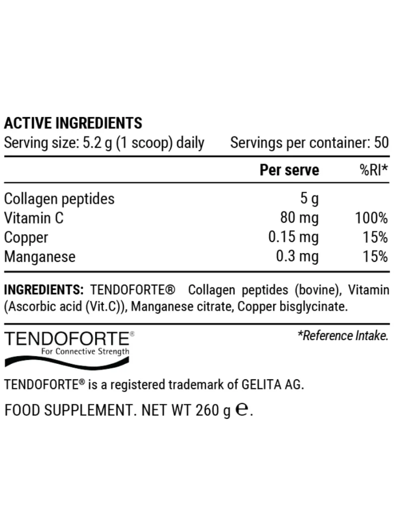 PILLAR PERFORMANCE Collagen Repair Tendon & Ligament 260g - Unflavoured - Image 2