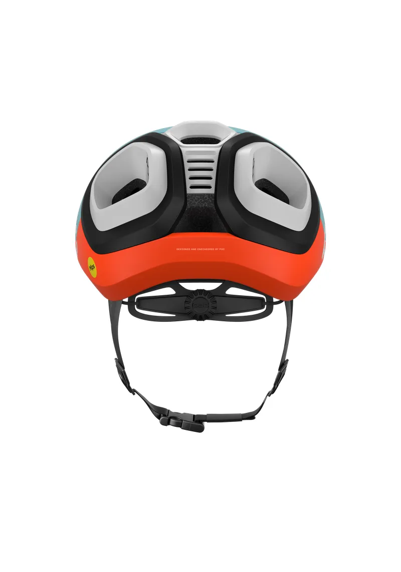 POC Amidal Cycling Helmet - Indicolite Blue Matt/Carnelian Orange Matt - Image 4