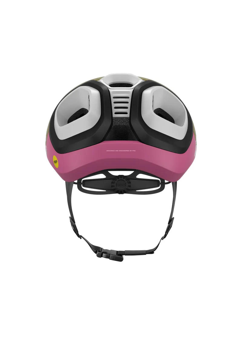 POC Amidal Cycling Helmet - Olivine Green Matt/Thulite Pink Matt - Image 4