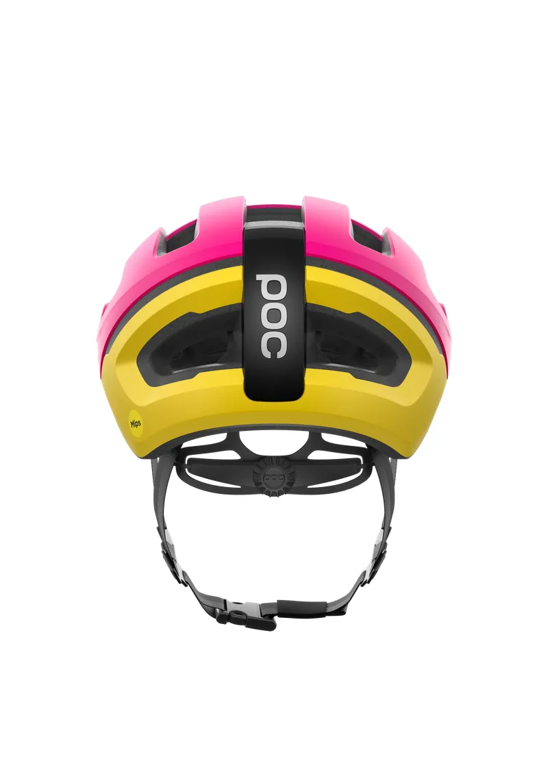POC Omne Air MIPS Cycling Helmet - Rhos Red Matt/Citrine Yellow Matt - Image 4