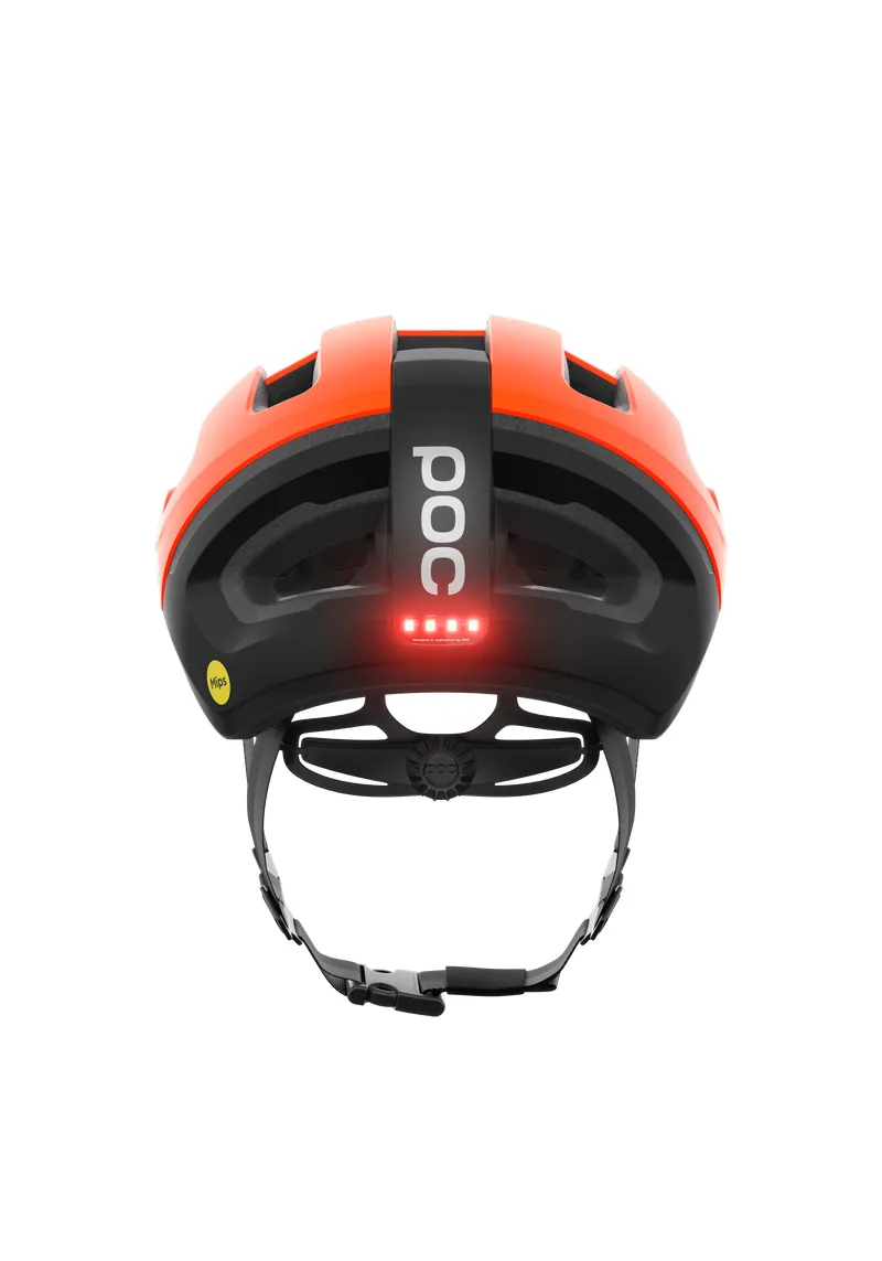 POC Omne Beacon MIPS Commute Bike Helmet - Fluorescent Orange Matt/Uranium Black Matt - Image 5