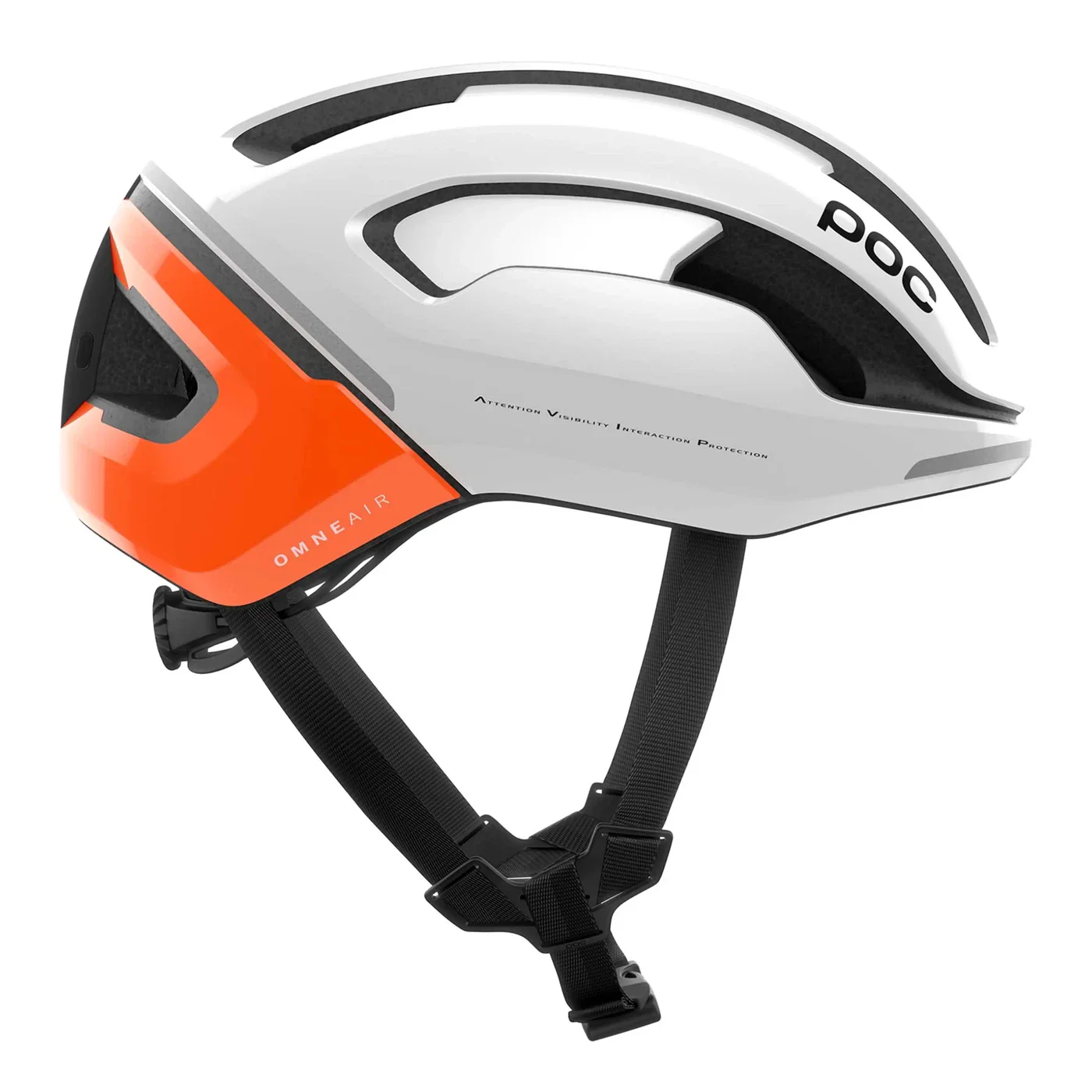 POC Omne Beacon Mips Cycling Helmet - White/Orange - Image 3