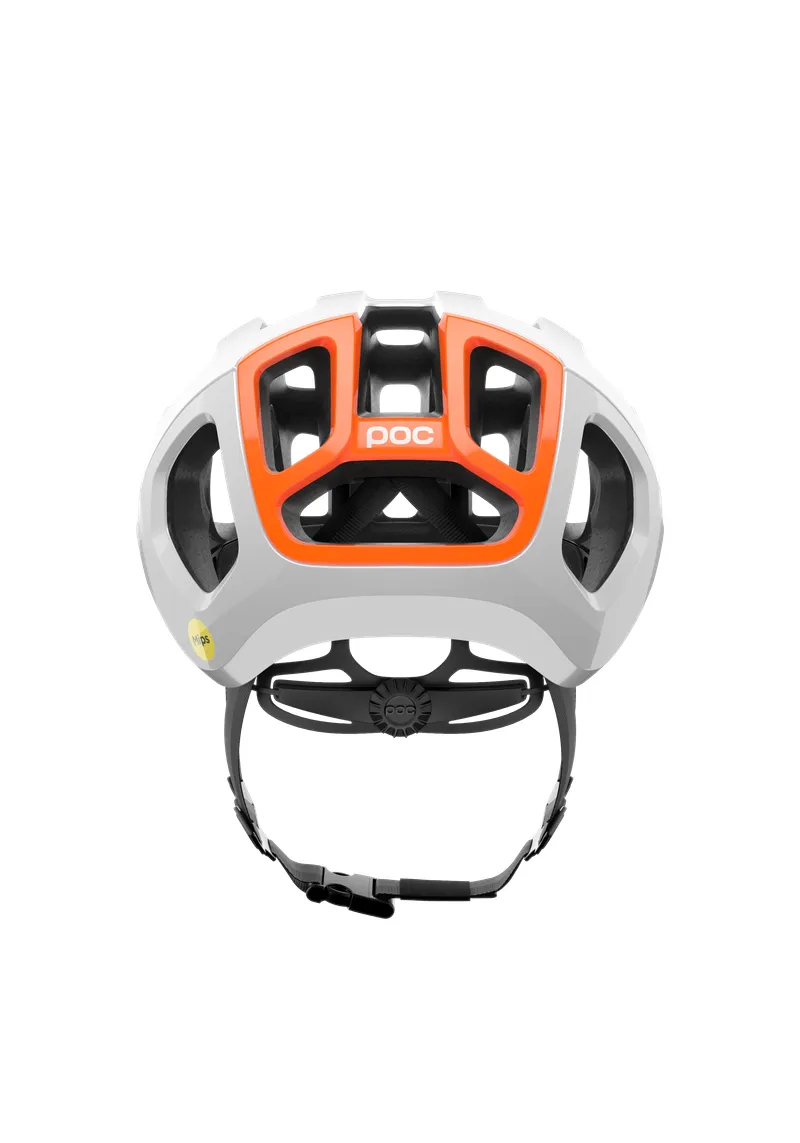 POC Ventral Air MIPS Cycling Helmet - Hydrogen White/Fluorescent Orange - Image 4