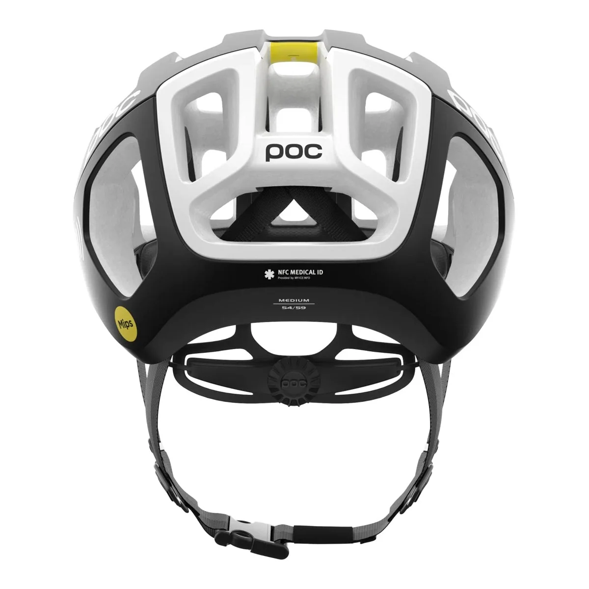 POC Ventral Air MIPS NFC Cycling Helmet - Uranium Black/Hydrogen White - Image 4
