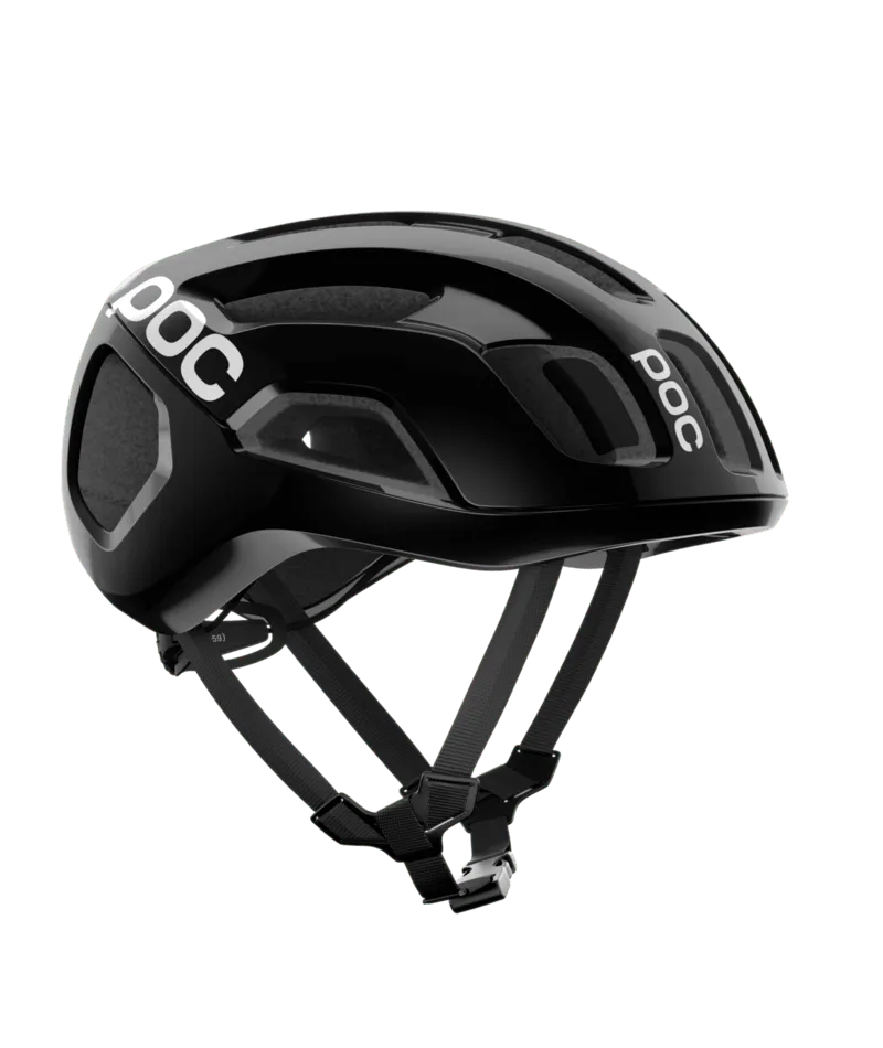 POC Ventral Air Mips Cycling Helmet - Uranium Black Matt/Hydrogen White With Logo - Image 4
