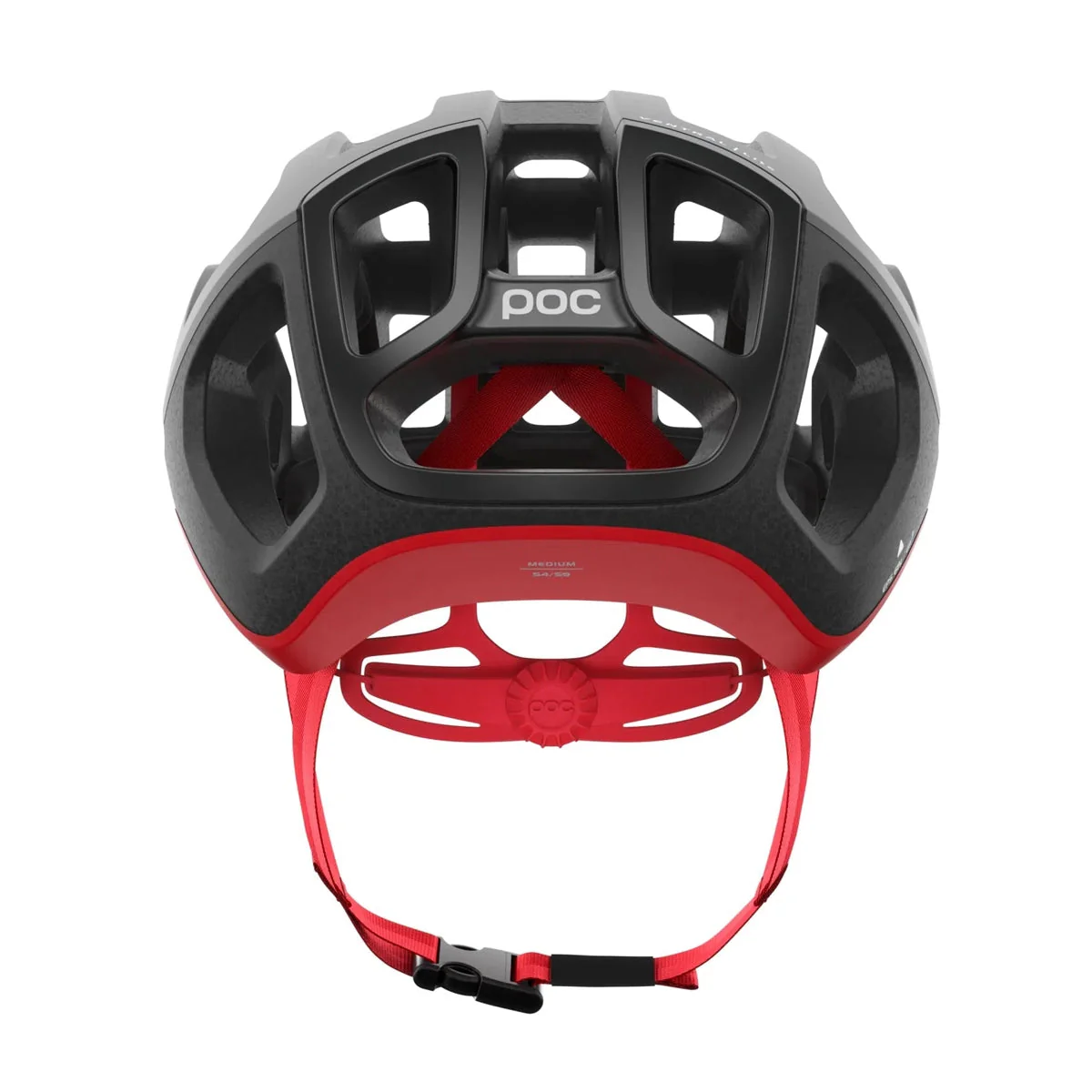 POC Ventral Lite Cycling Helmet - Uranium Black/Red - Image 2