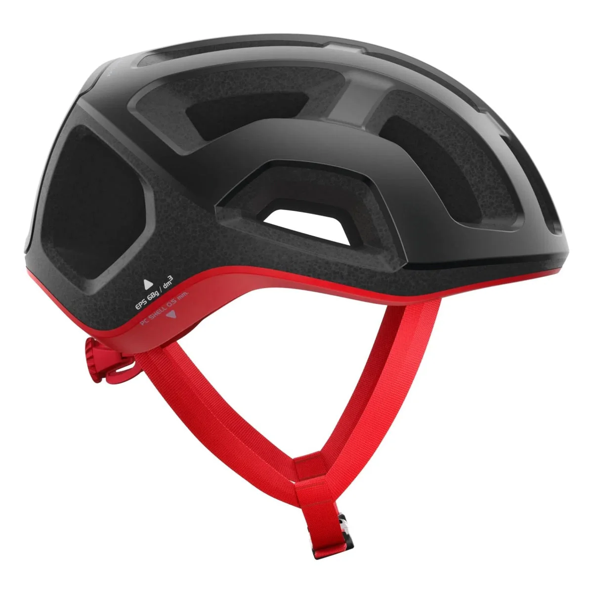 POC Ventral Lite Cycling Helmet - Uranium Black/Red - Image 3