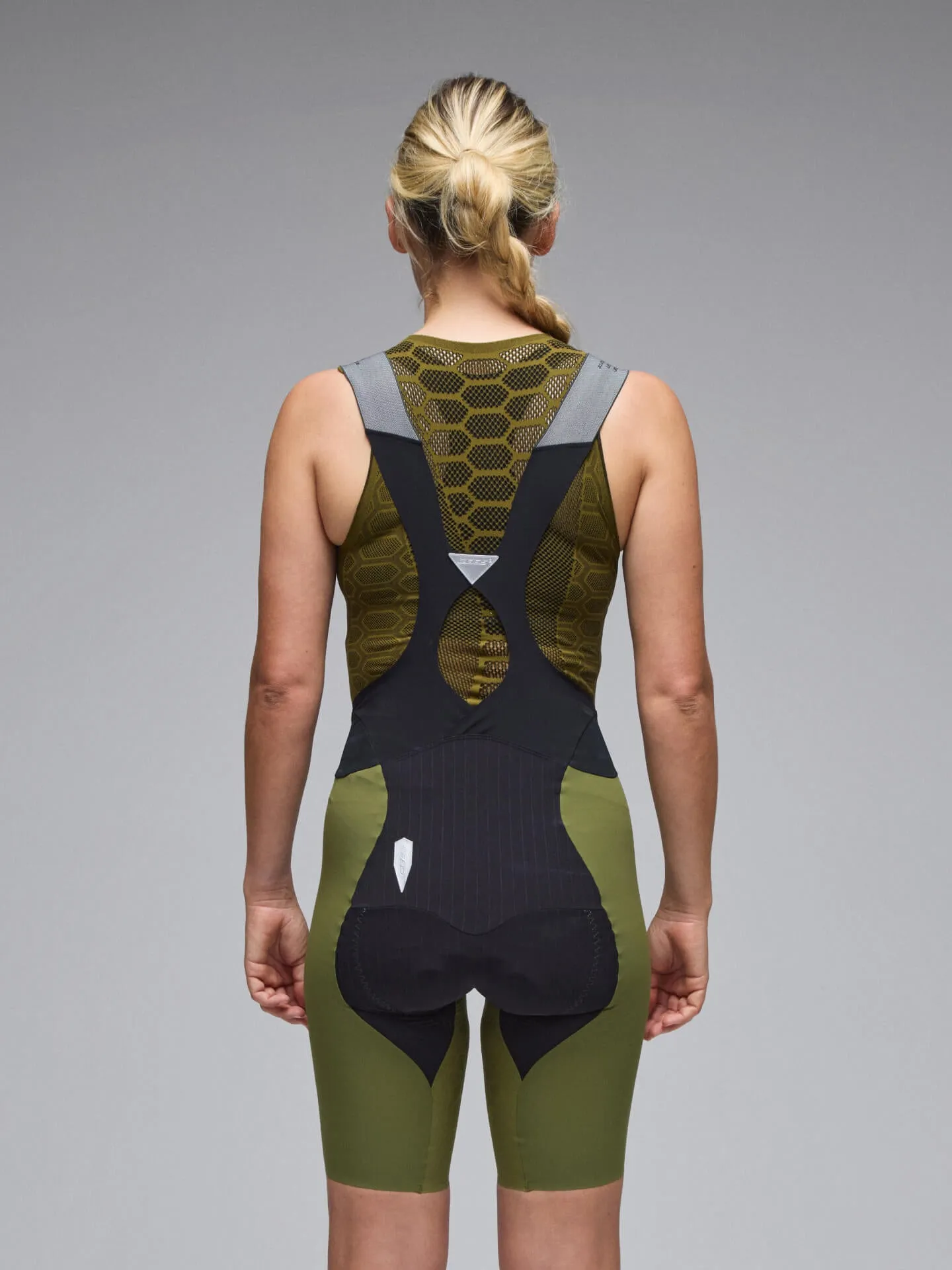 Q36.5 Dottore Pro Bib Shorts Women Drab - Green - Image 4
