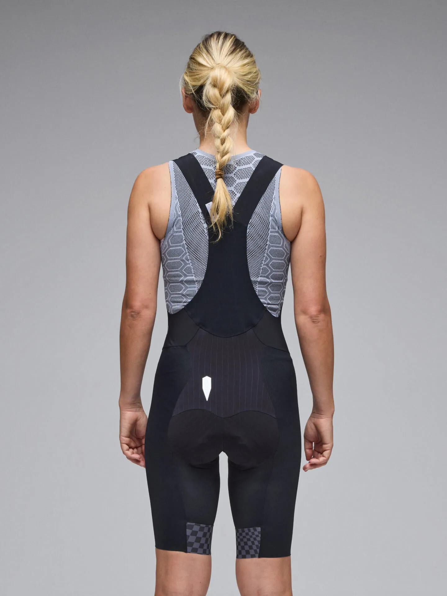 Q36.5 Gregarius Pro Bib Shorts Women Check - Grey - Image 4