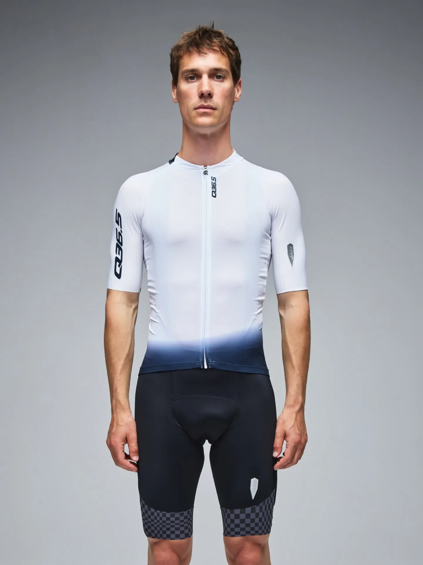 Q36.5 Gregarius Pro Collar Fade Jersey - White - Image 2