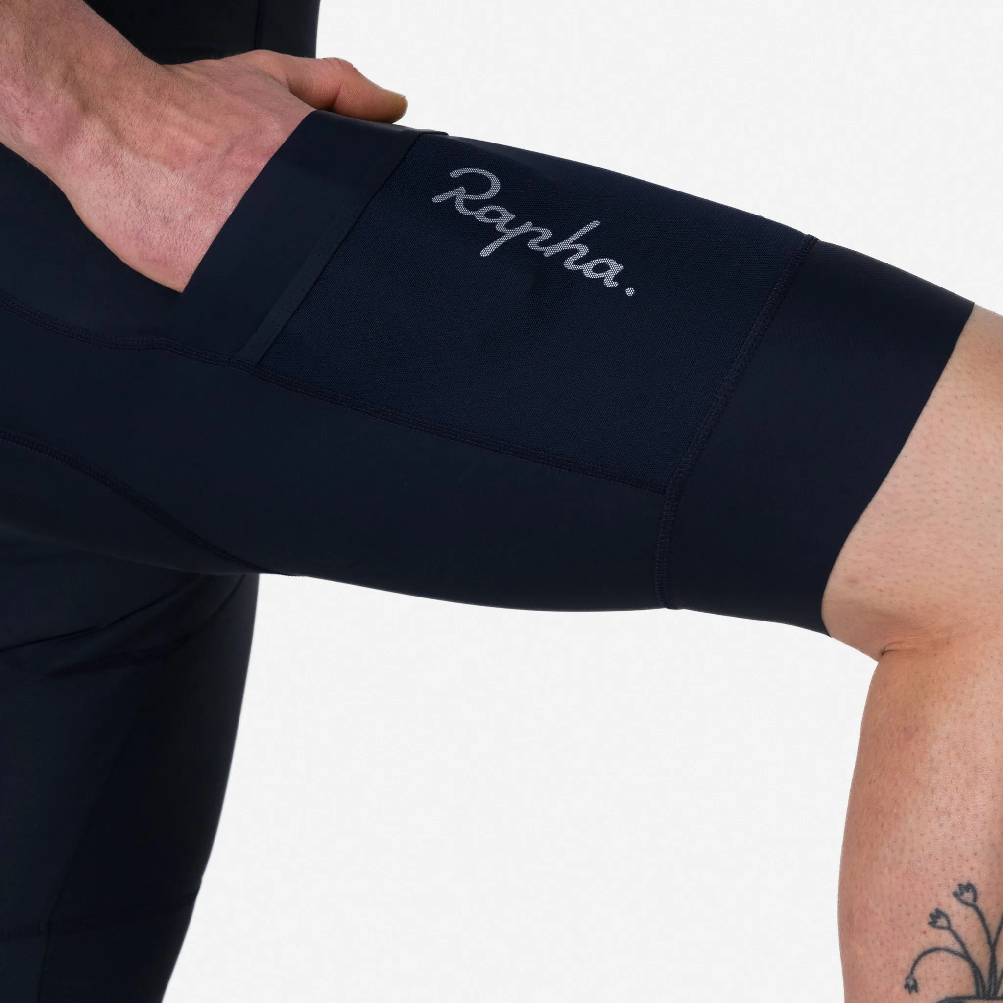 RAPHA Brevet Element Bib Shorts - DNW Dark Navy/White - Image 5