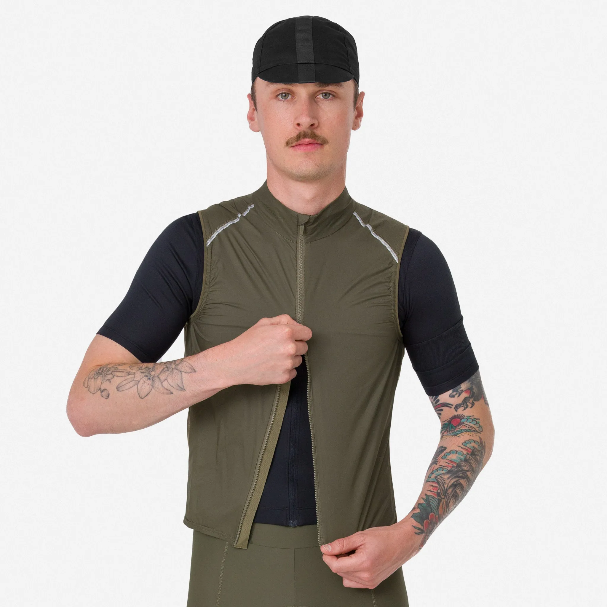 RAPHA Brevet Element Gilet - KDD Green/Dark Green - Image 3