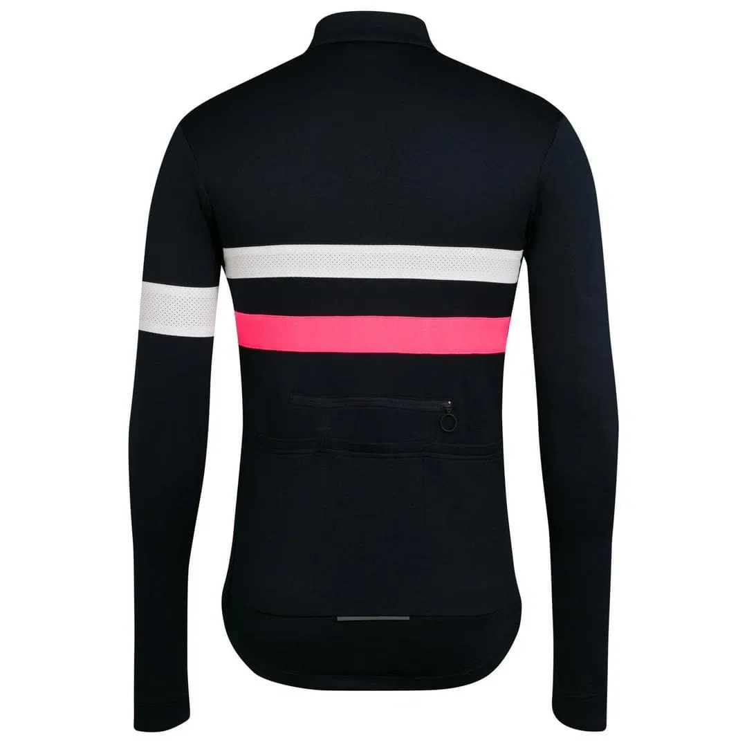 RAPHA  Brevet Long Sleeve Jersey - Dark Navy/High-Vis Pink DNP - Image 2