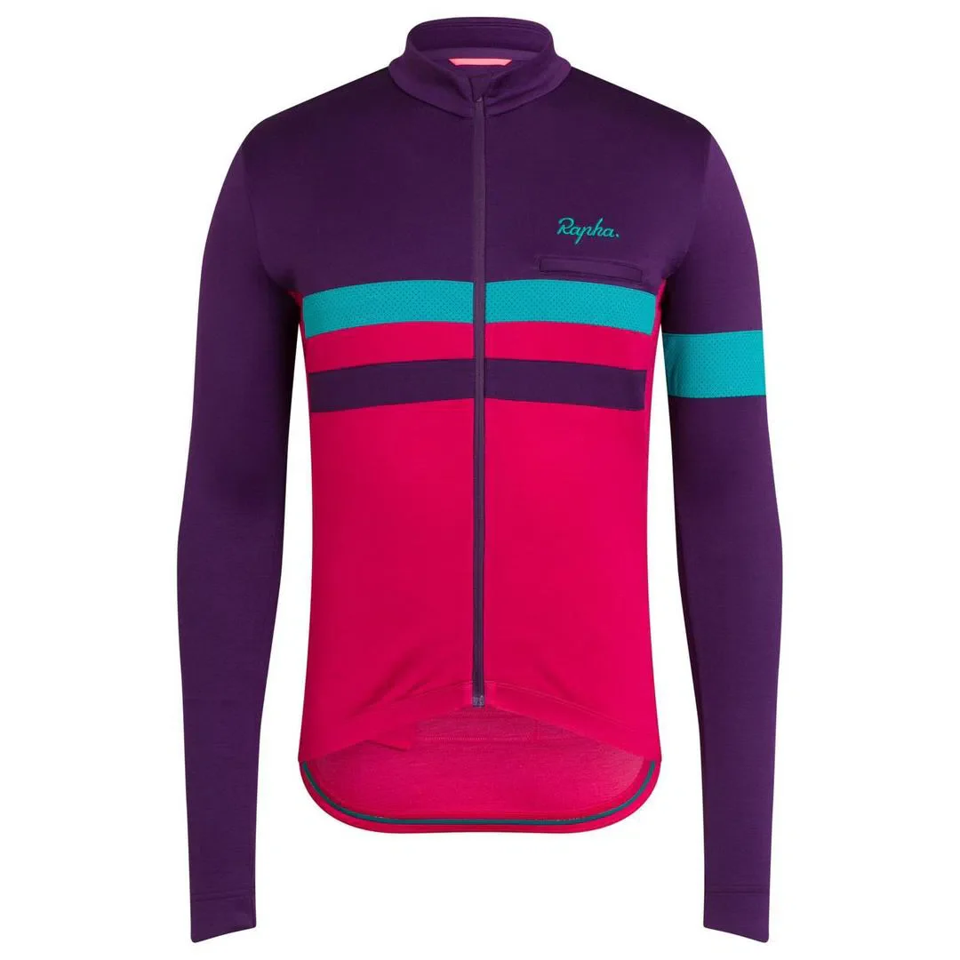 RAPHA Brevet Long Sleeve Jersey - Dark Purple - Image 6