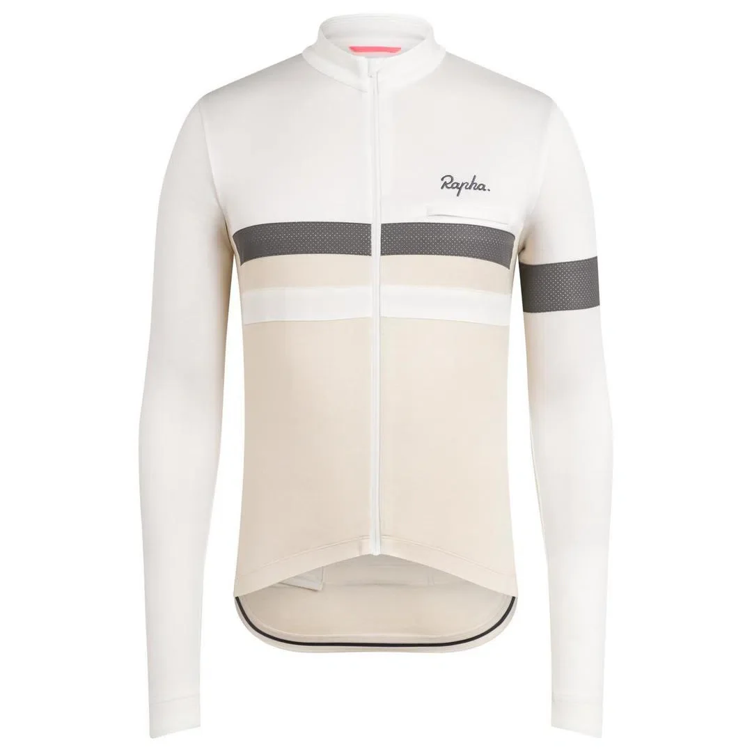 RAPHA Brevet Long Sleeve Jersey - WHT White - Image 3