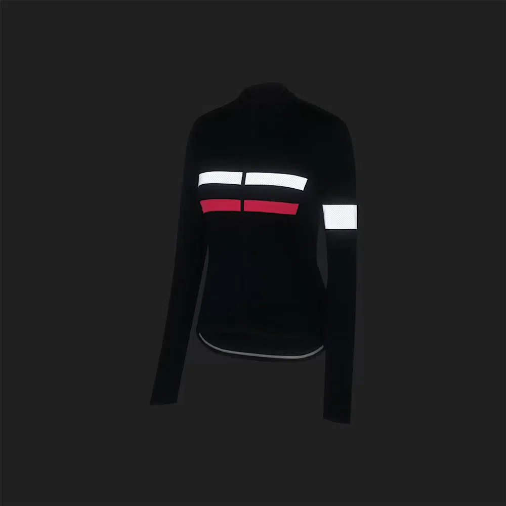 RAPHA Brevet Long Sleeve Women Jersey - Dark Navy/High-Vis Pink DNP - Image 5