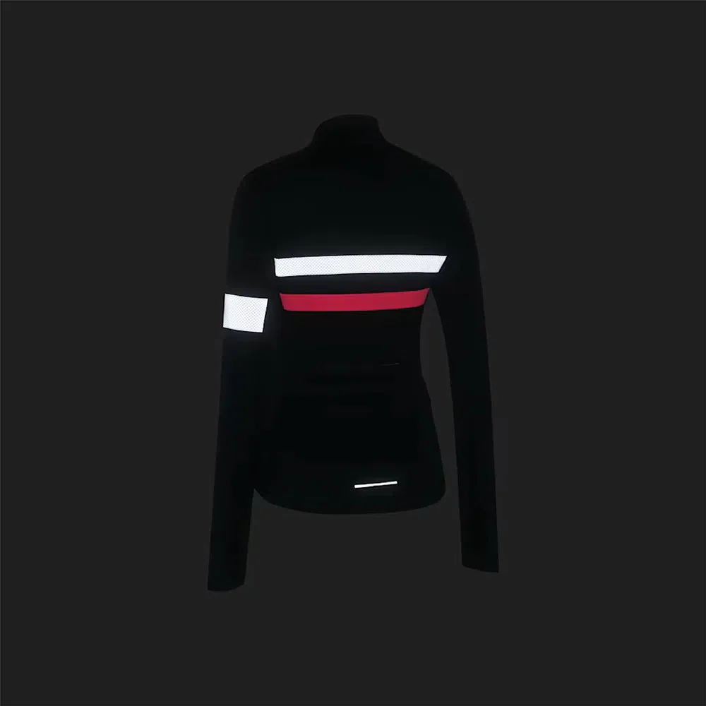 RAPHA Brevet Long Sleeve Women Jersey - Dark Navy/High-Vis Pink DNP - Image 6