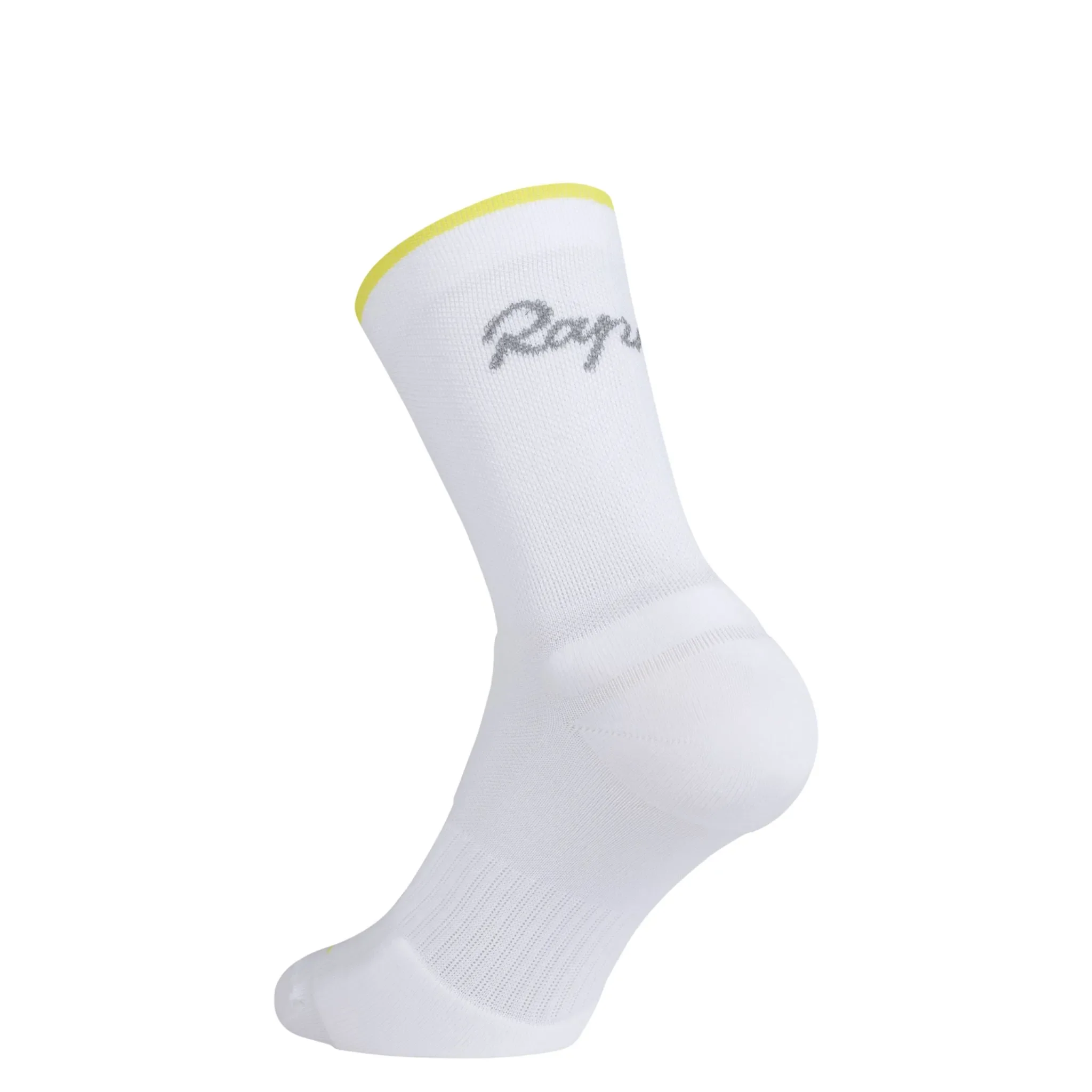 RAPHA Brevet Socks - White/Chartreuse - Image 2