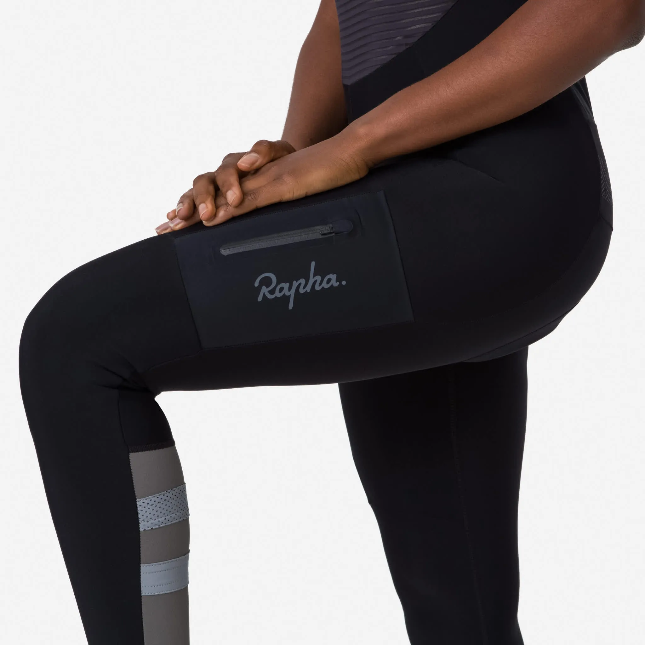 RAPHA Cargo Winter Women Tights With Pad - Black - Image 5
