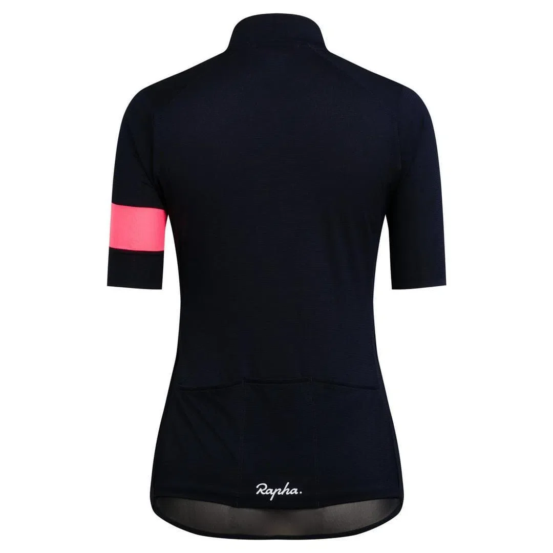 RAPHA Classic Flyweight Women Jersey - DNP Dark Navy/Pink - Image 2