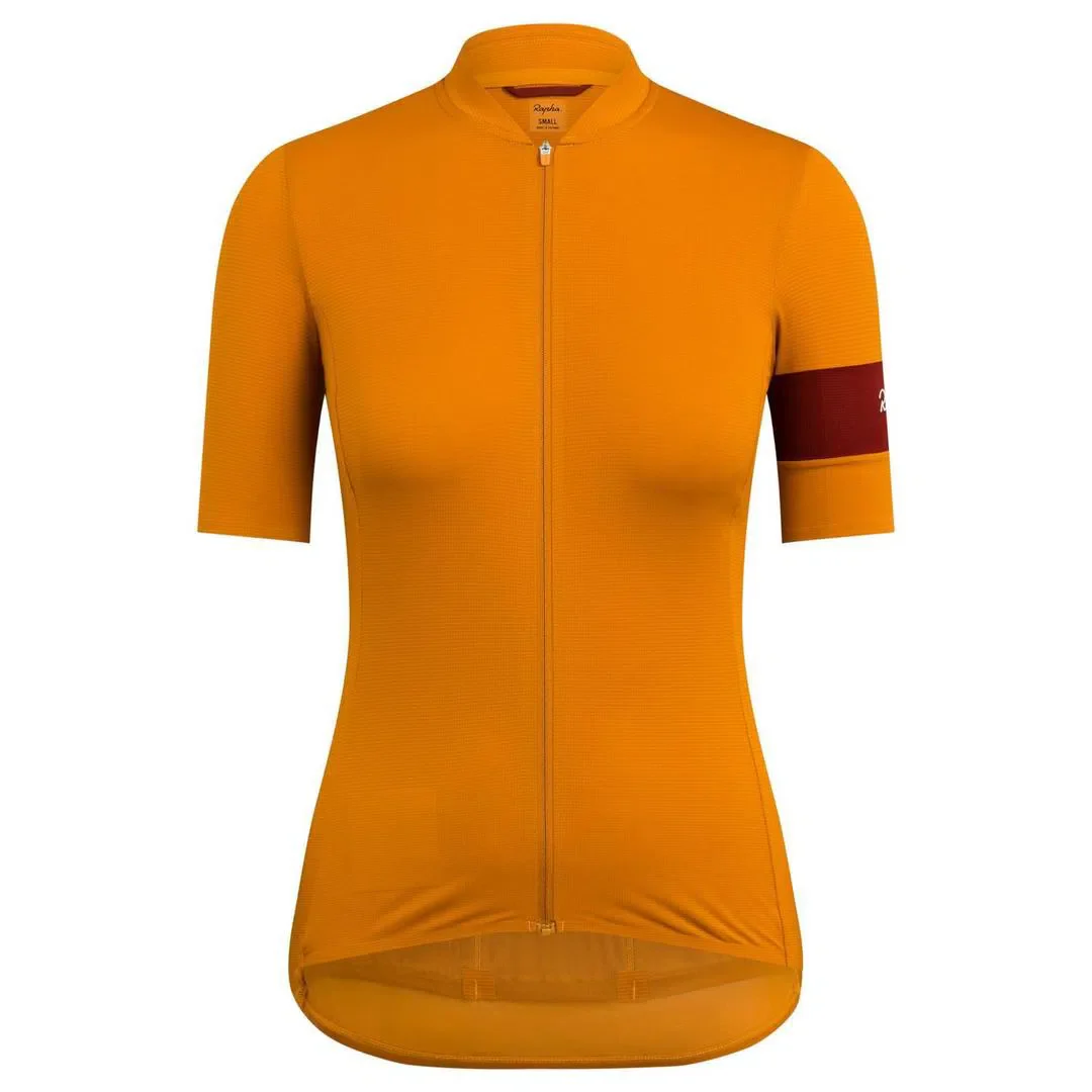 RAPHA Classic Flyweight Women Jersey - TCF Mustard/Brick - Image 3
