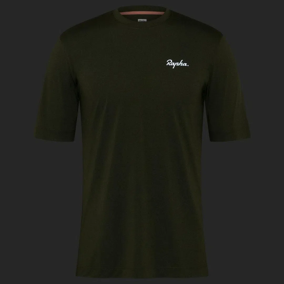 RAPHA Commuter Reflective TShirt - Dark Olive Marl - Image 3
