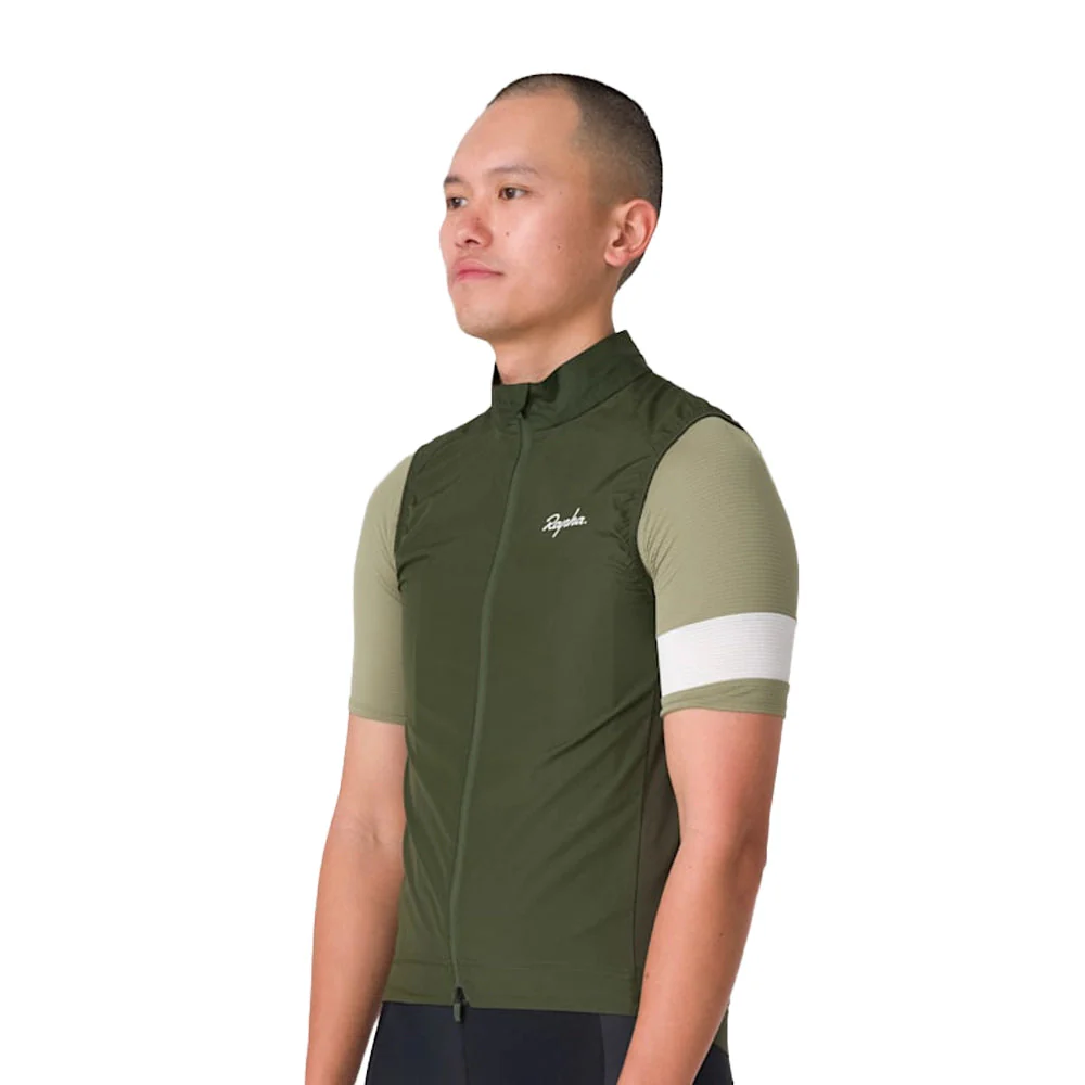 RAPHA Core Gilet - Deep Olive Green/White KGW - Image 3