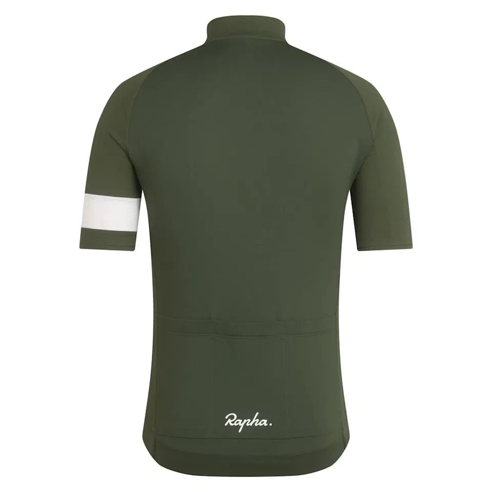 RAPHA Core Lightweight Jersey - KGW Deep Olive Green/ White - Image 2