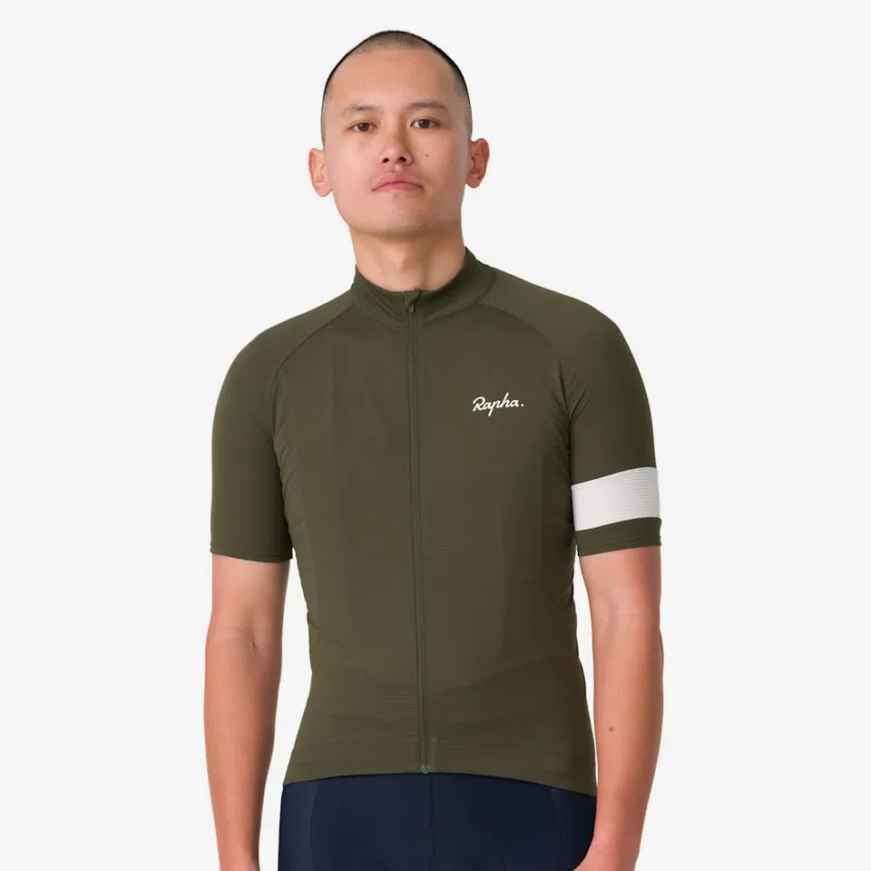 RAPHA Core Lightweight Jersey - KGW Deep Olive Green/ White - Image 5