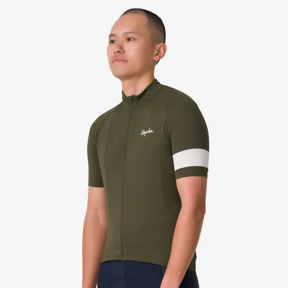 RAPHA Core Lightweight Jersey - KGW Deep Olive Green/ White - Image 6