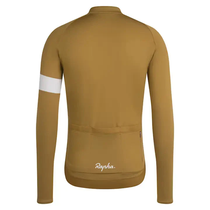 RAPHA Core Long Sleeve Jersey -  DGA Faded Gold/White - Image 2